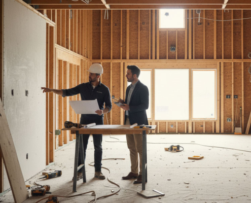 two men during a construction bid
