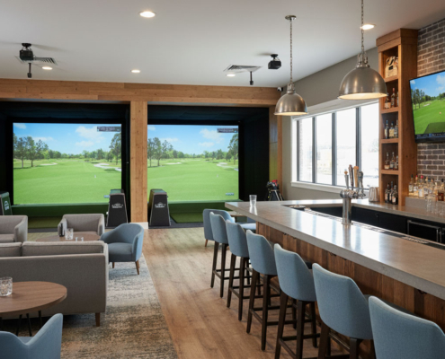 golf sim in a commercial business