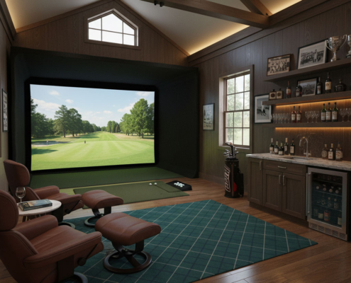 residential golf sim room